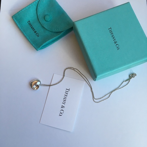 Tiffany Heart Necklace Vintage 16” Sterling Silver - Picture 2 of 7